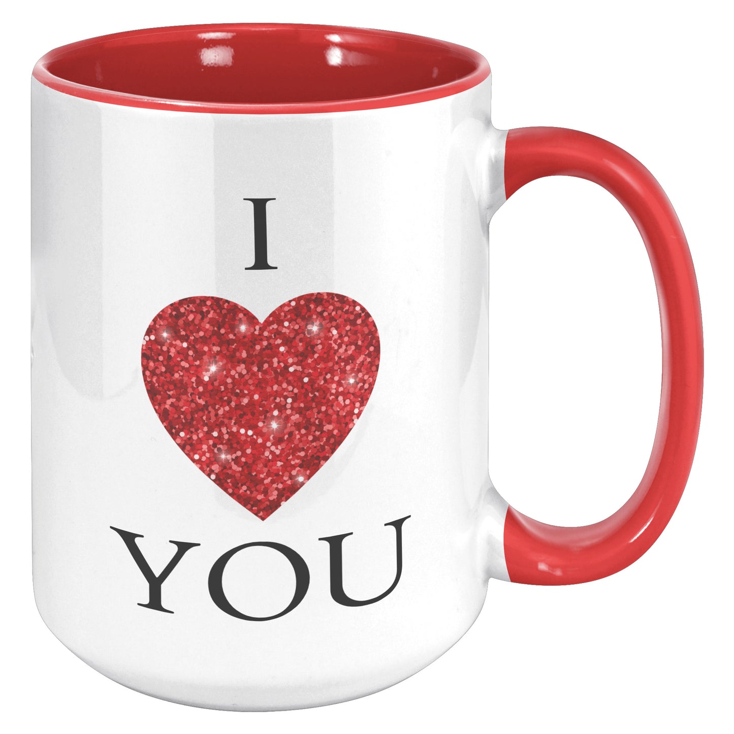 Valentine's Day Heart Mug, I Heart You Mug, I Love You Mug