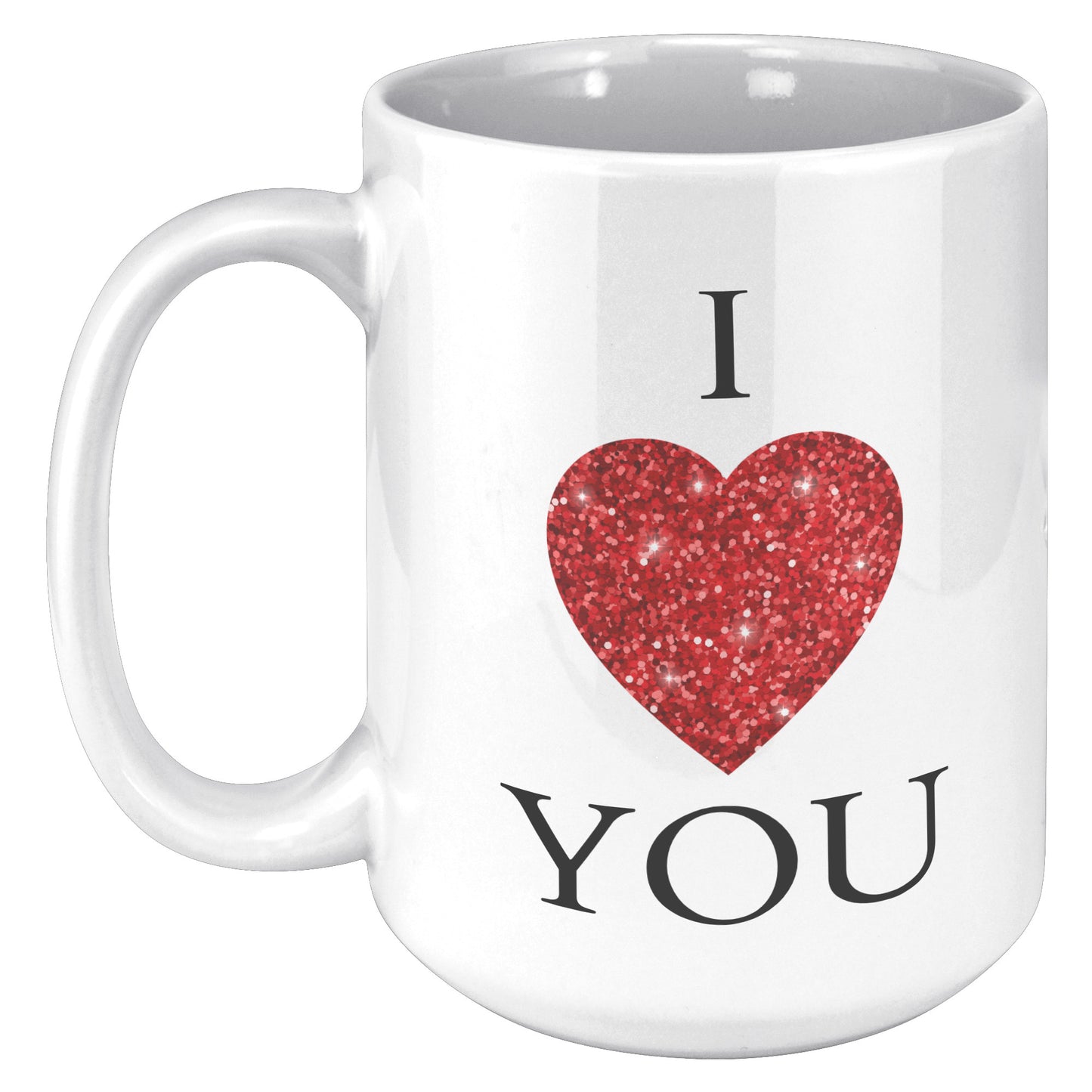 Valentine's Day Heart Mug, I Heart You Mug, I Love You Mug