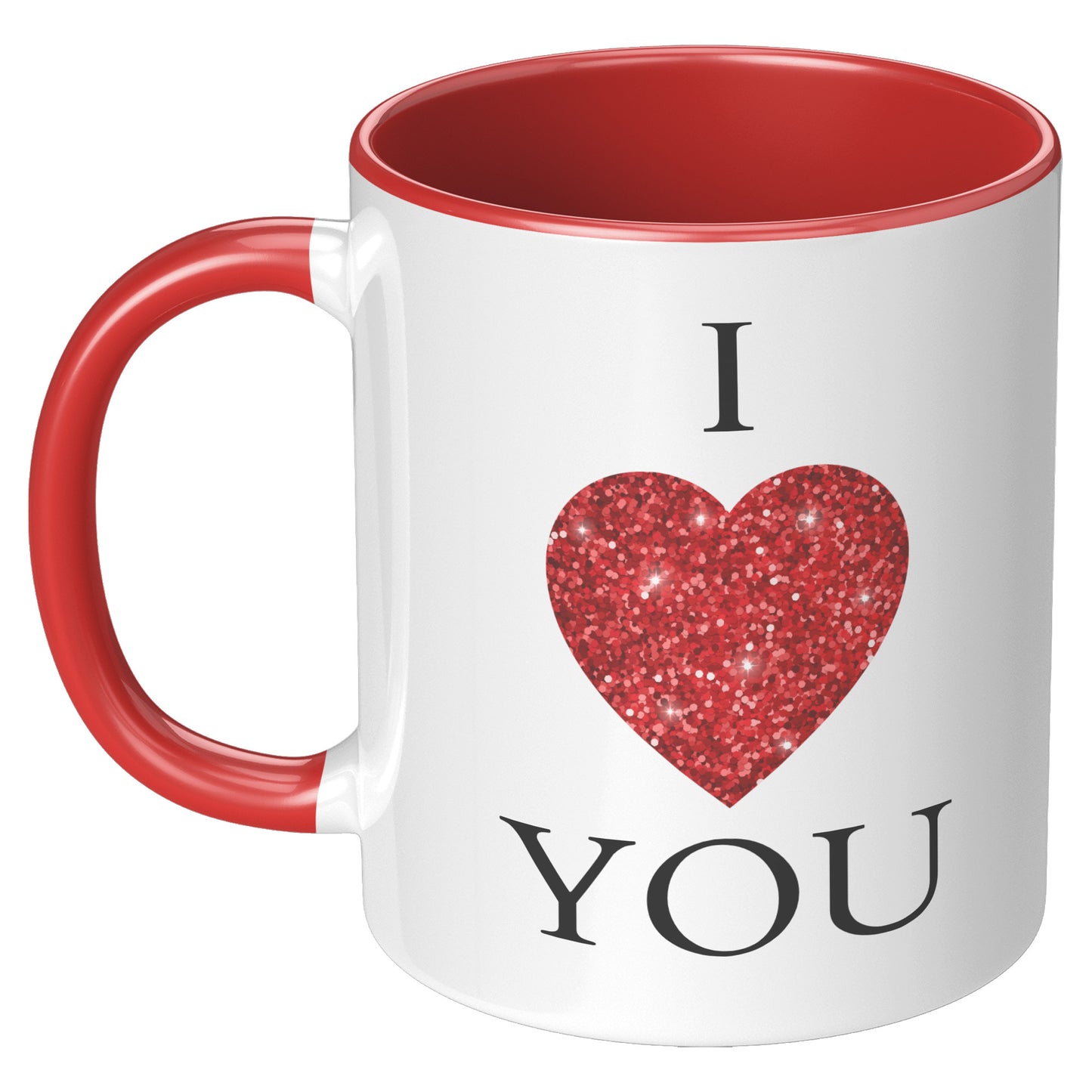 Valentine's Day Heart Mug, I Heart You Mug, I Love You Mug
