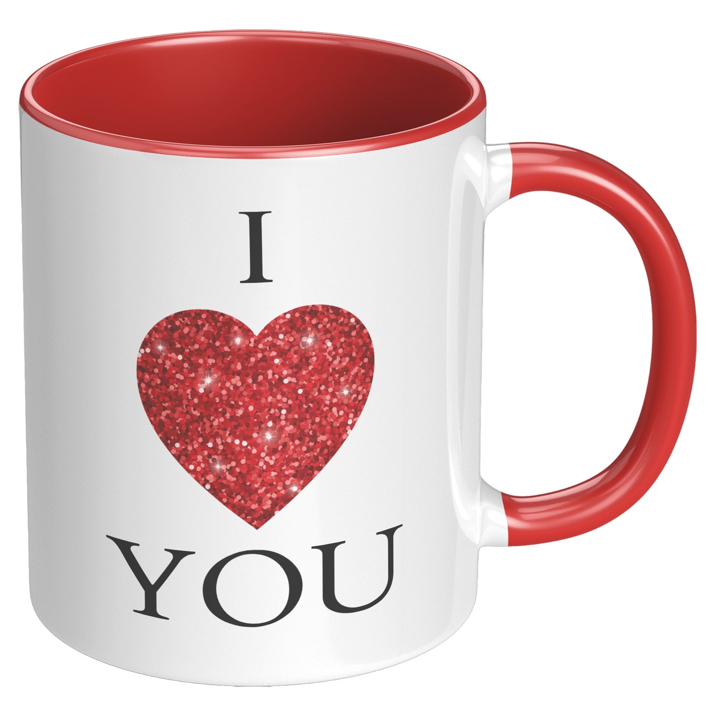 Valentine's Day Heart Mug, I Heart You Mug, I Love You Mug