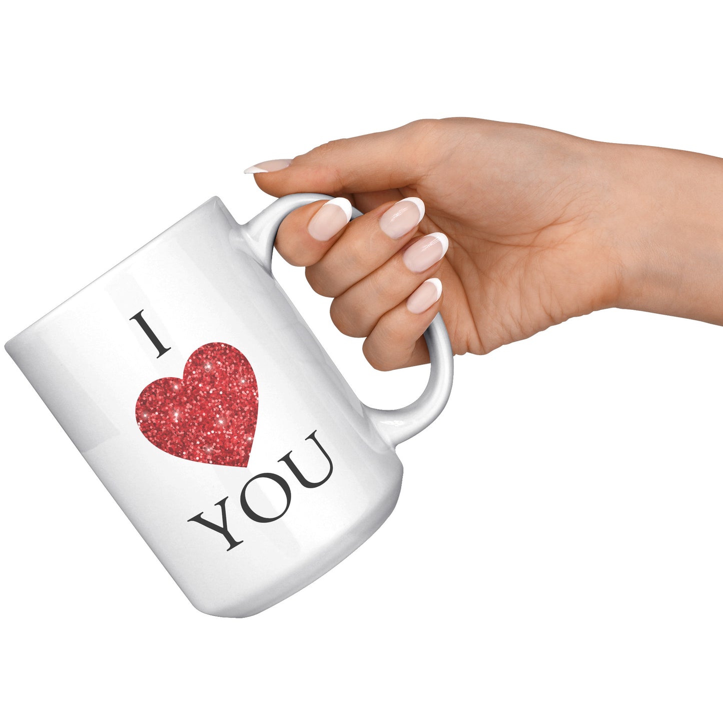 Valentine's Day Heart Mug, I Heart You Mug, I Love You Mug