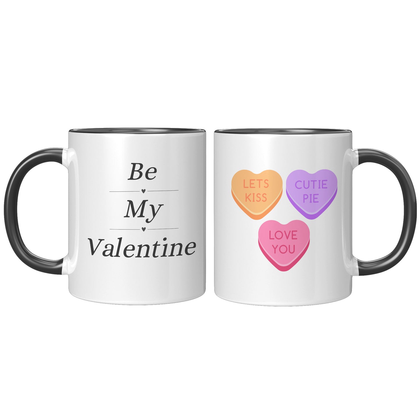 Valentine's Day Mug, Be My Valentine Candy Hearts Mug, Be My Valentine Mug, Heart Mug