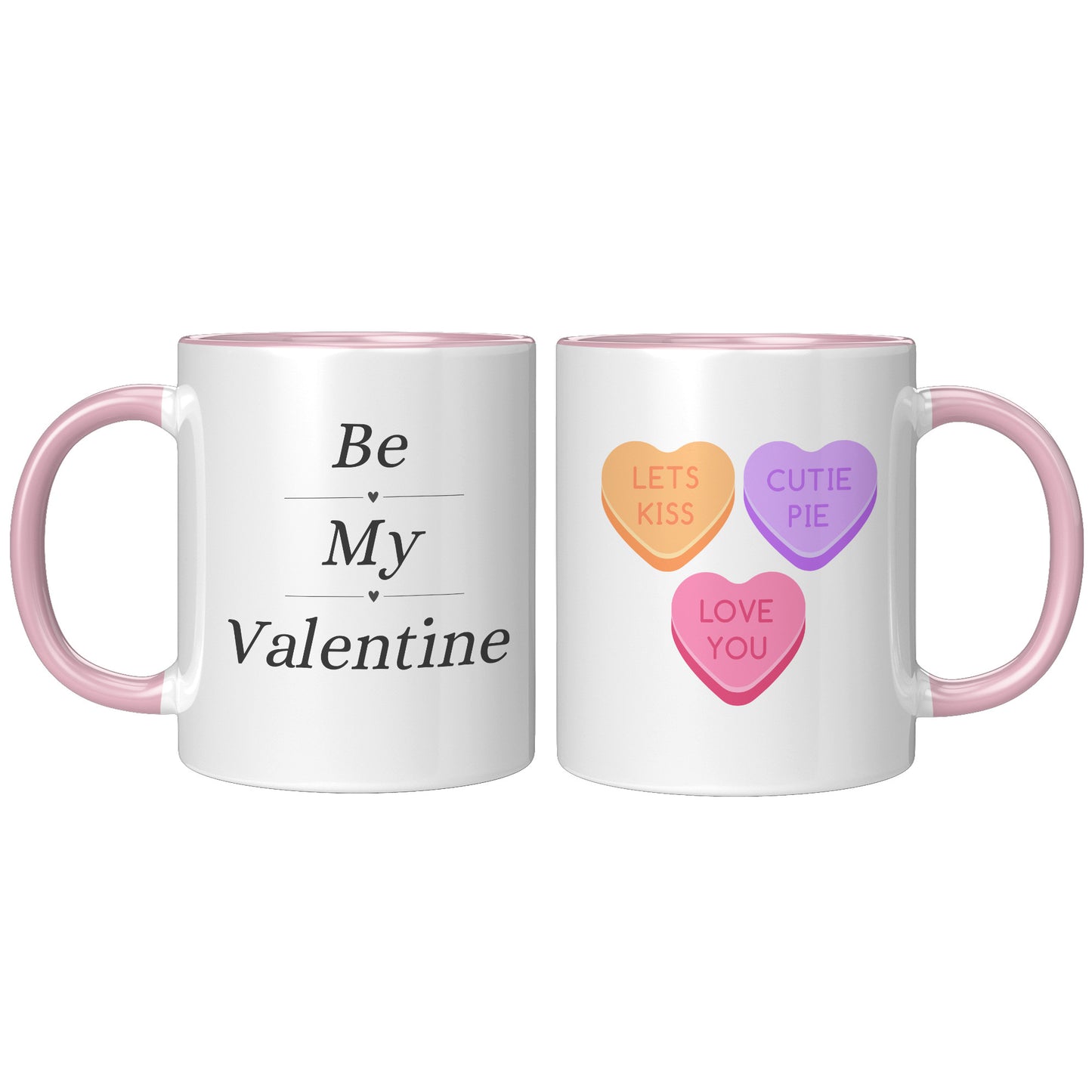 Valentine's Day Mug, Be My Valentine Candy Hearts Mug, Be My Valentine Mug, Heart Mug