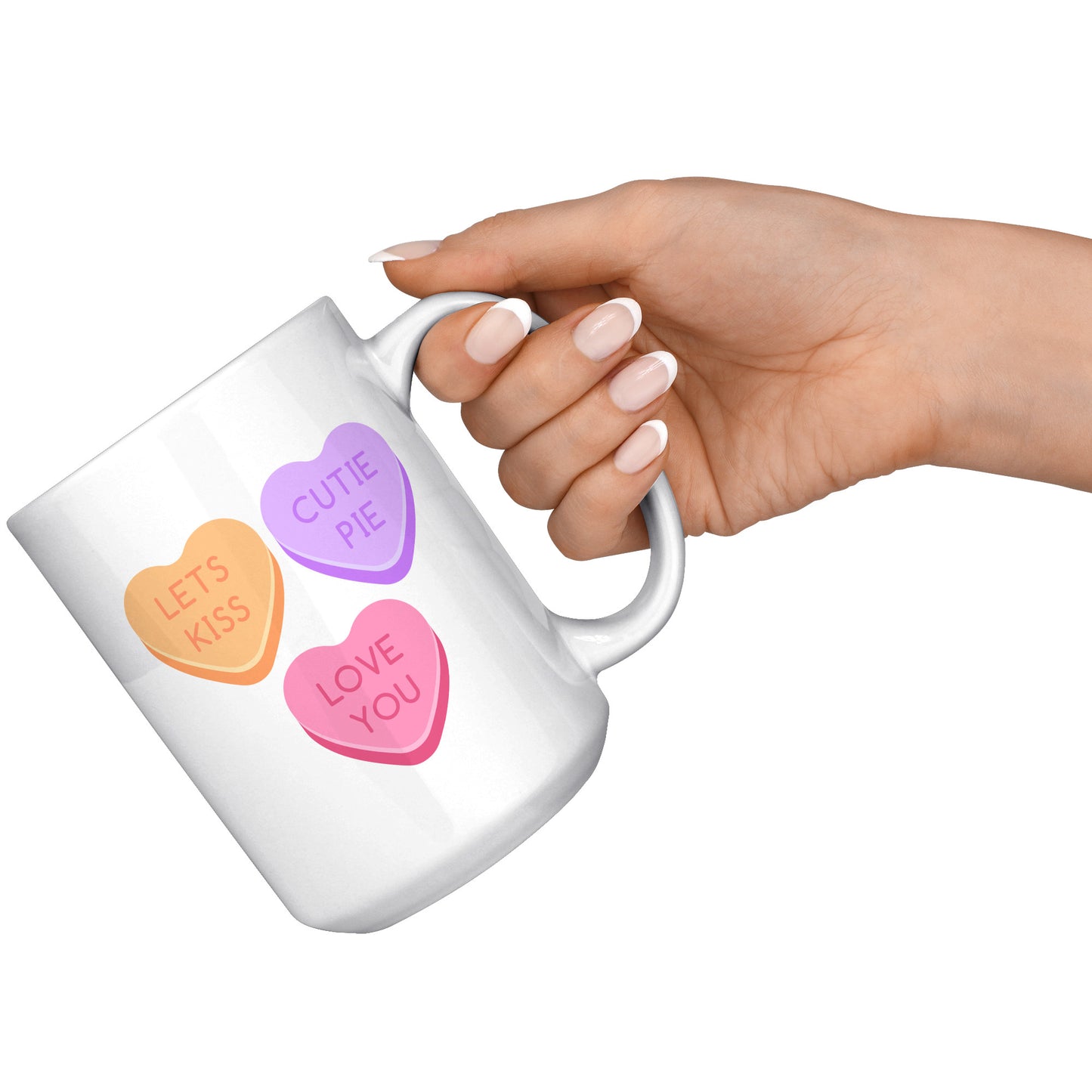 Valentine's Day Mug, Be My Valentine Candy Hearts Mug, Be My Valentine Mug, Heart Mug