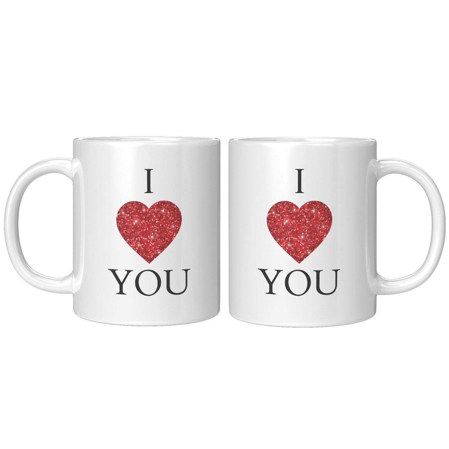 Valentine's Day Heart Mug, I Heart You Mug, I Love You Mug