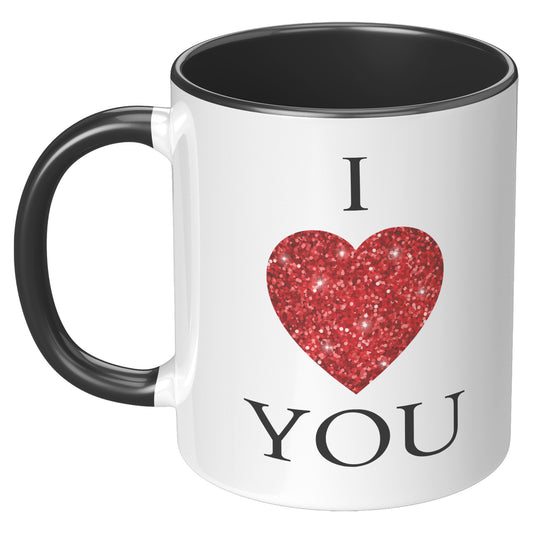 Valentine's Day Heart Mug, I Heart You Mug, I Love You Mug