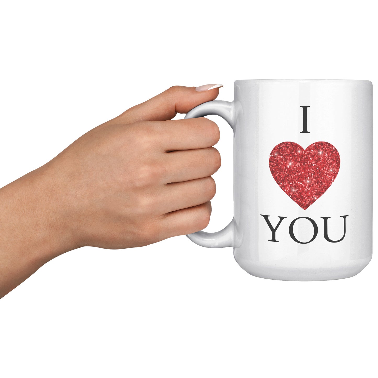 Valentine's Day Heart Mug, I Heart You Mug, I Love You Mug