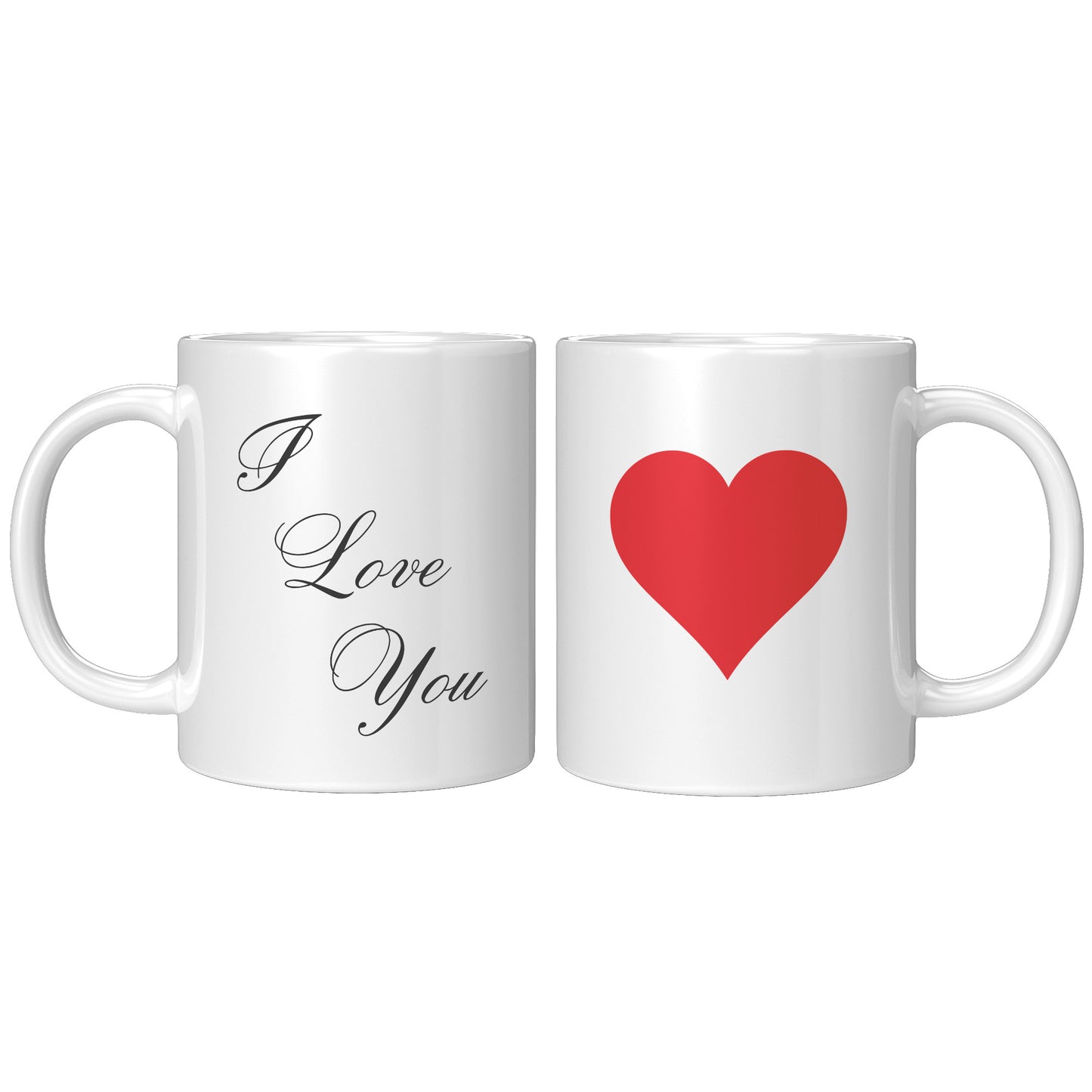 I Love You Heart Mug, Valentine's Day Mug, Heart Mug