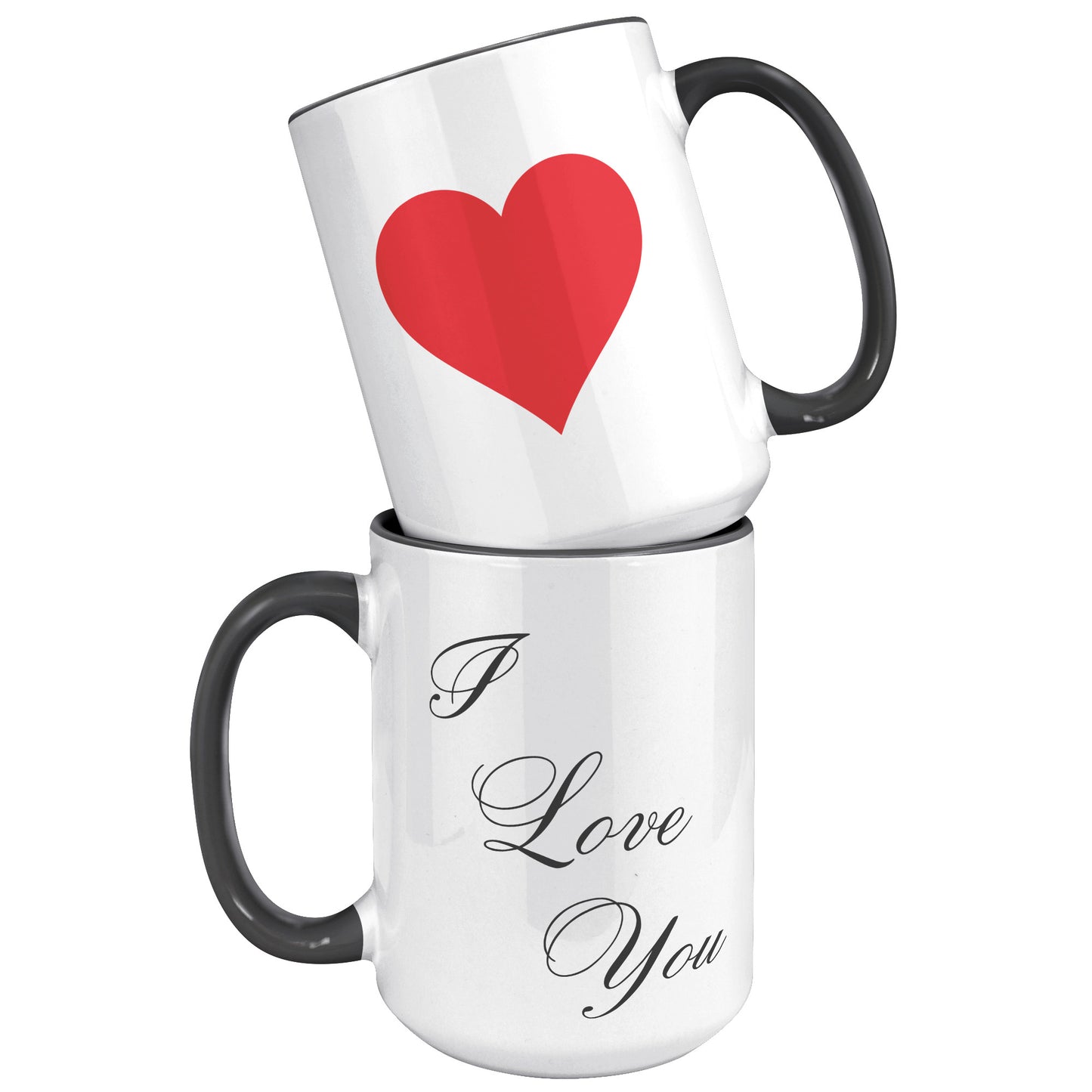 I Love You Heart Mug, Valentine's Day Mug, Heart Mug