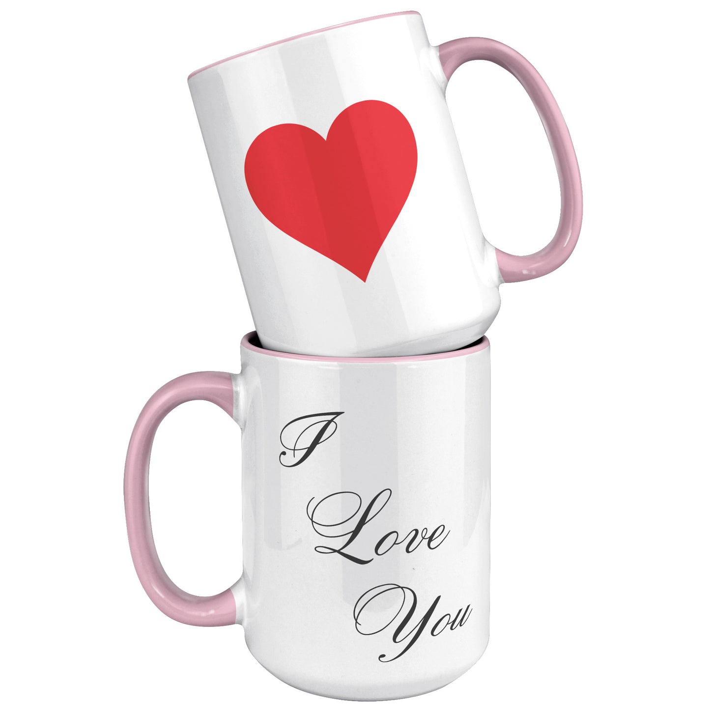 I Love You Heart Mug, Valentine's Day Mug, Heart Mug