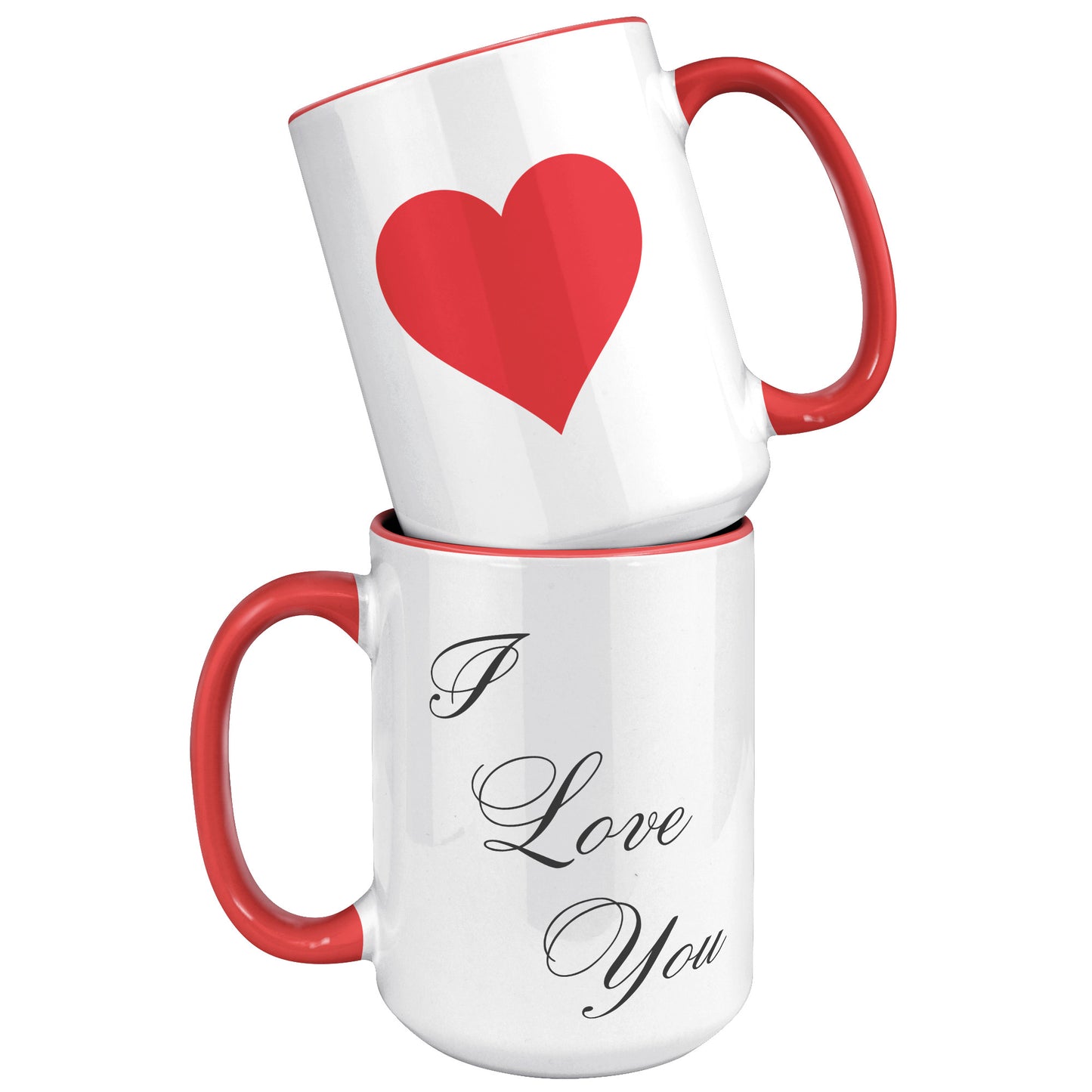 I Love You Heart Mug, Valentine's Day Mug, Heart Mug