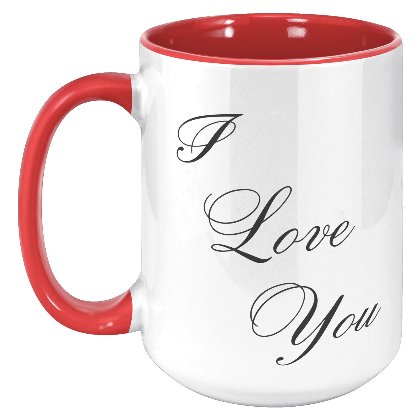 I Love You Heart Mug, Valentine's Day Mug, Heart Mug