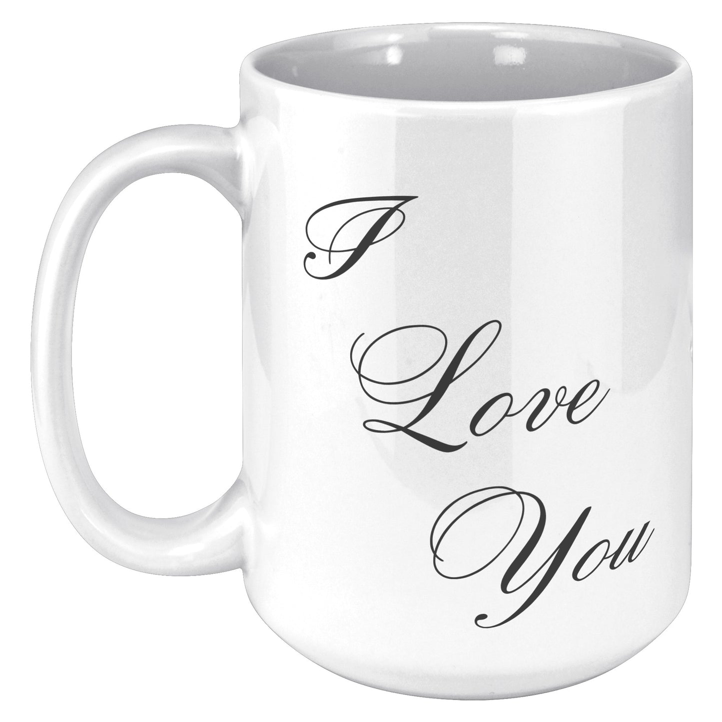 I Love You Heart Mug, Valentine's Day Mug, Heart Mug