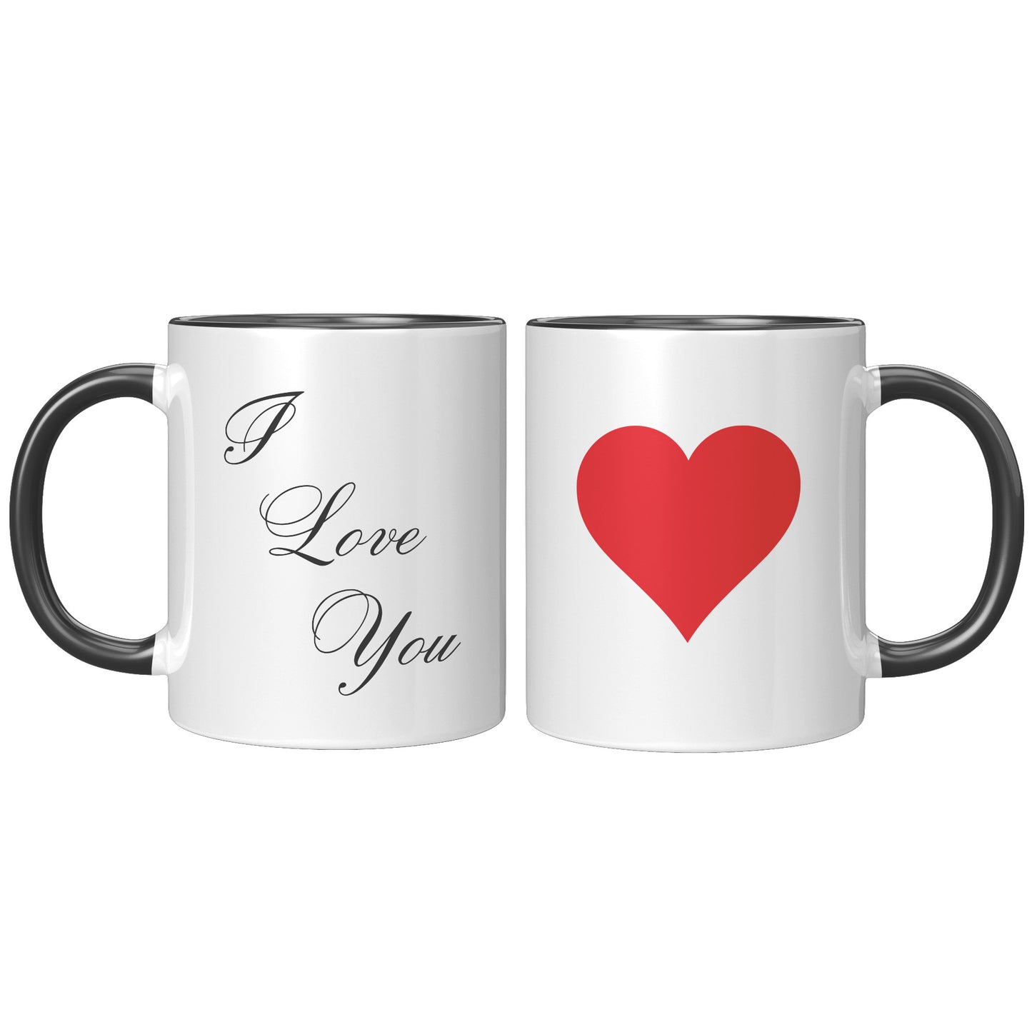 I Love You Heart Mug, Valentine's Day Mug, Heart Mug