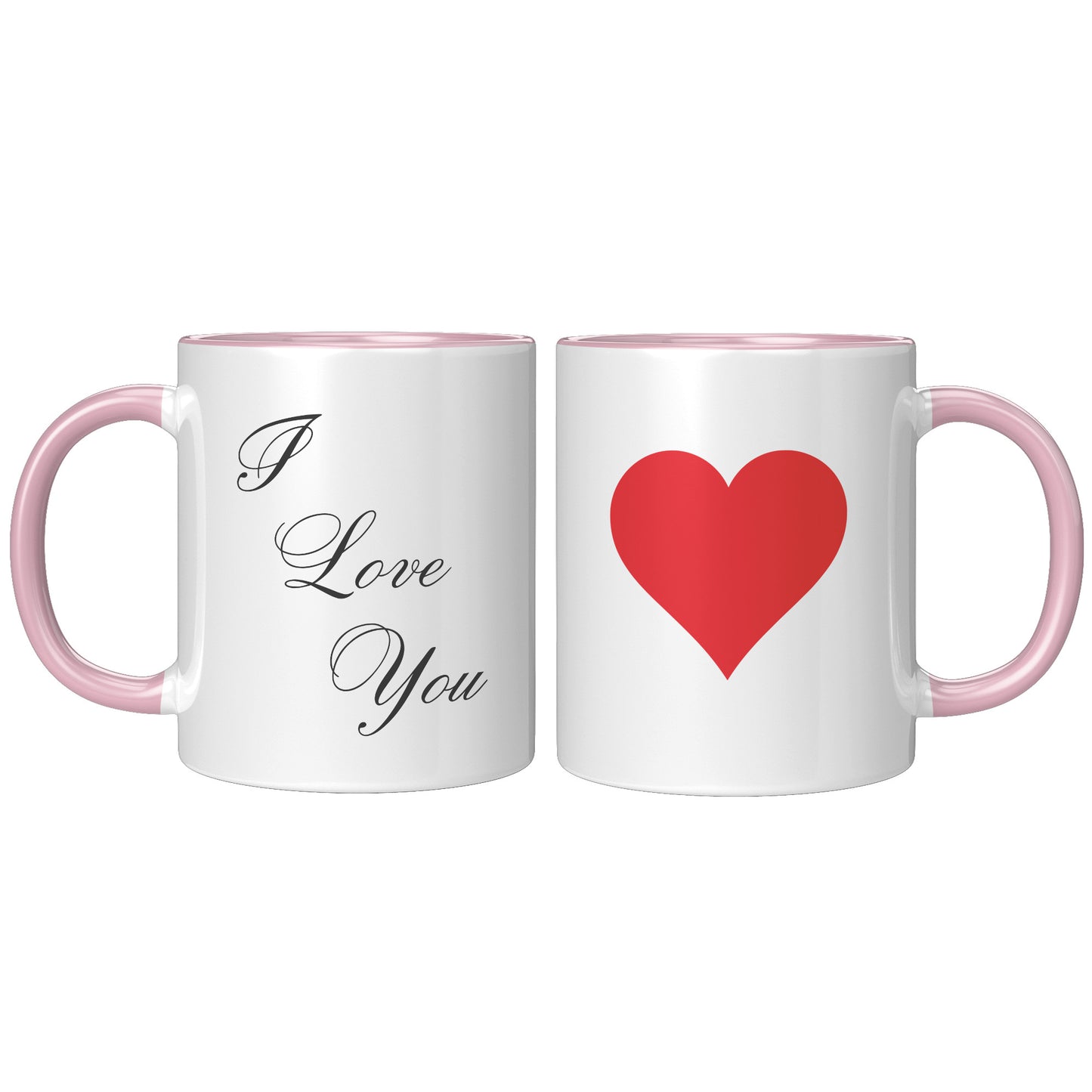 I Love You Heart Mug, Valentine's Day Mug, Heart Mug