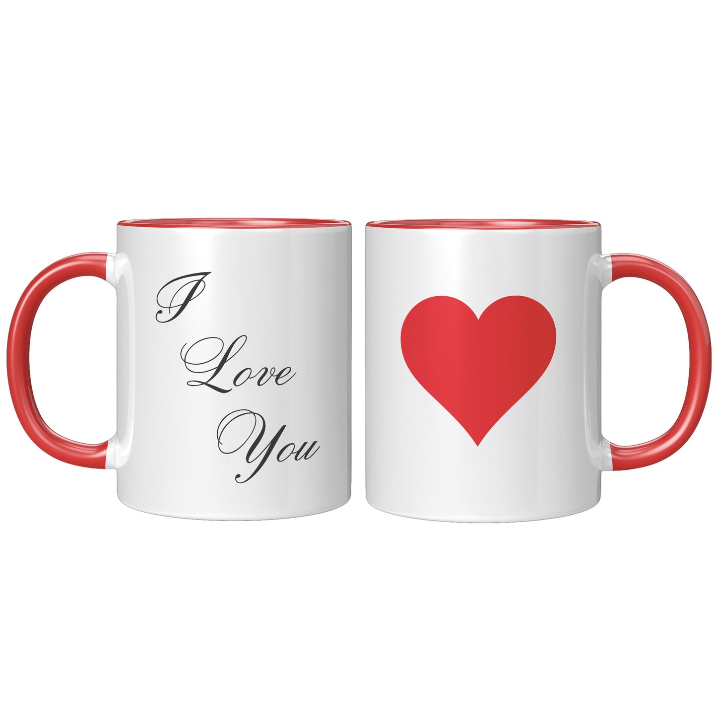 I Love You Heart Mug, Valentine's Day Mug, Heart Mug
