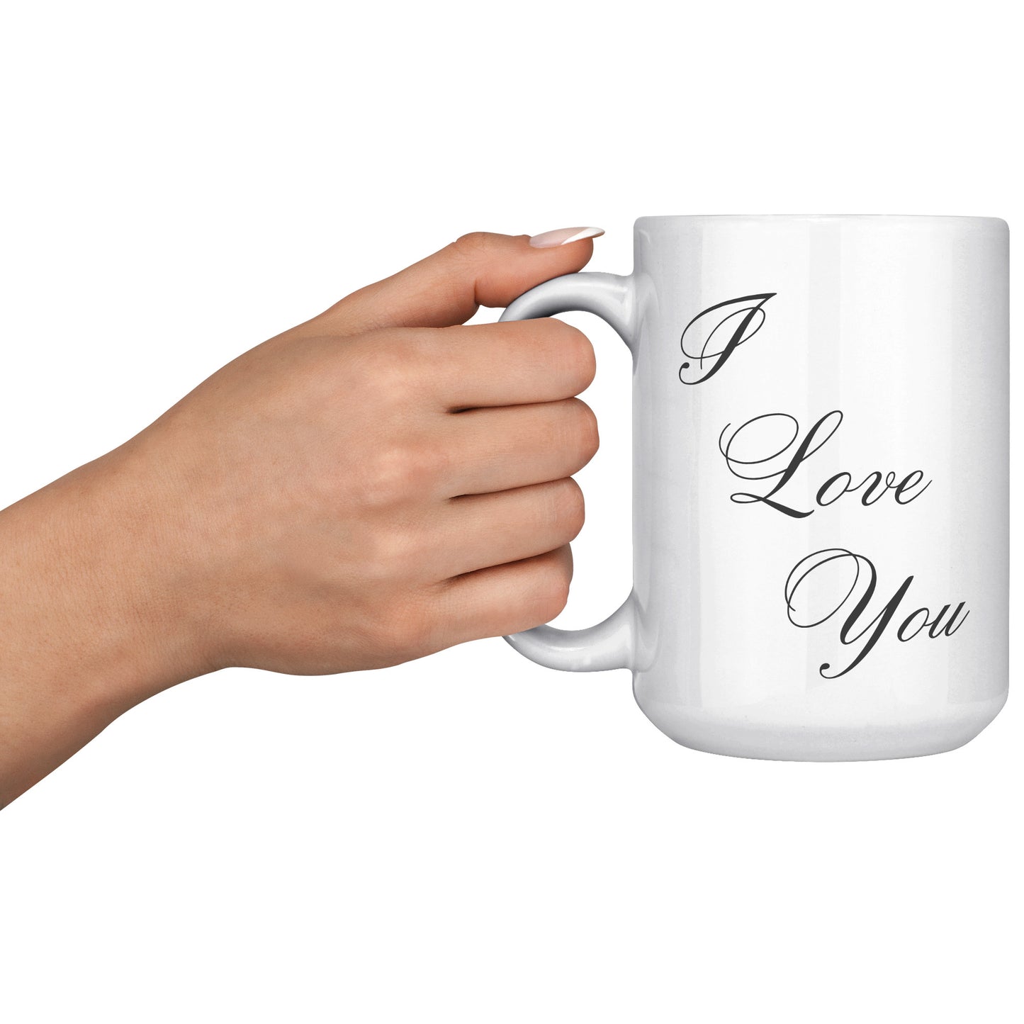 I Love You Heart Mug, Valentine's Day Mug, Heart Mug