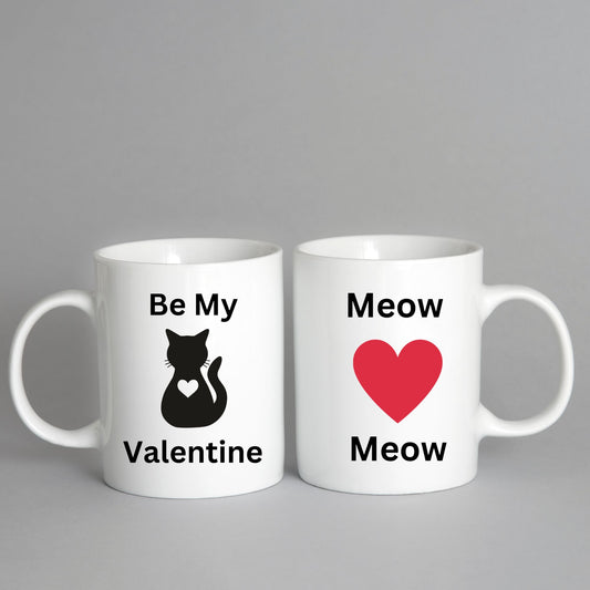 Valentine's Day Mug, Be My Valentine Cat Mug, Be My Valentine Mug for Pet Lovers