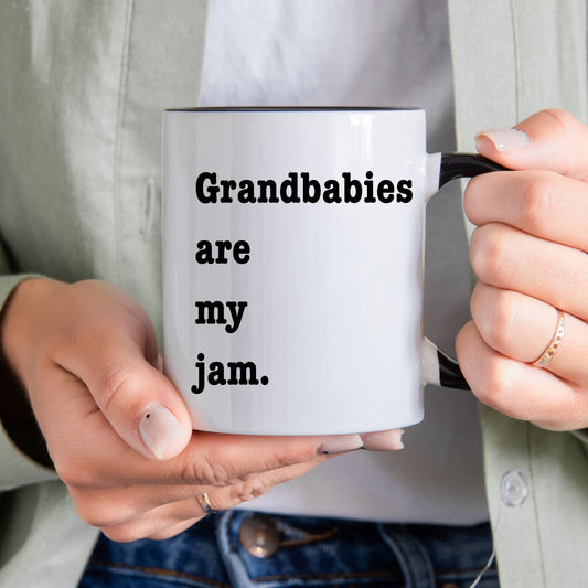 Grandbabies Are My Jam Coffee Mug, Grandma Coffee Mug