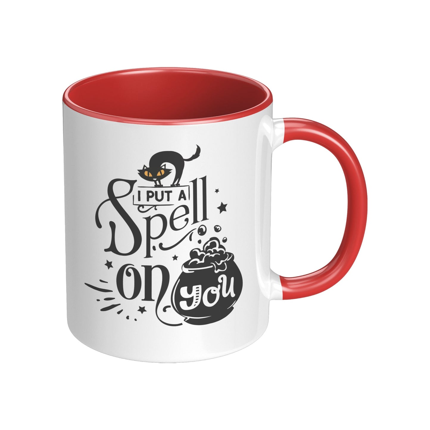 I Put a Spell on You Cat Mug, Halloween Cat Mug, Custom Cat Mug