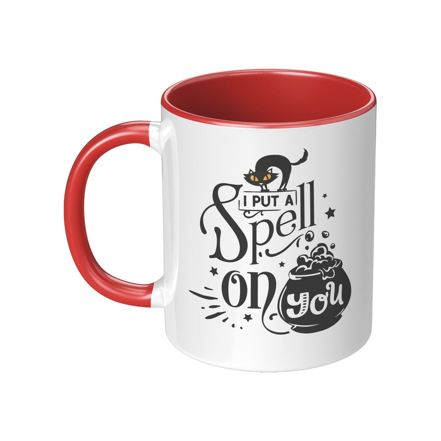 I Put a Spell on You Cat Mug, Halloween Cat Mug, Custom Cat Mug