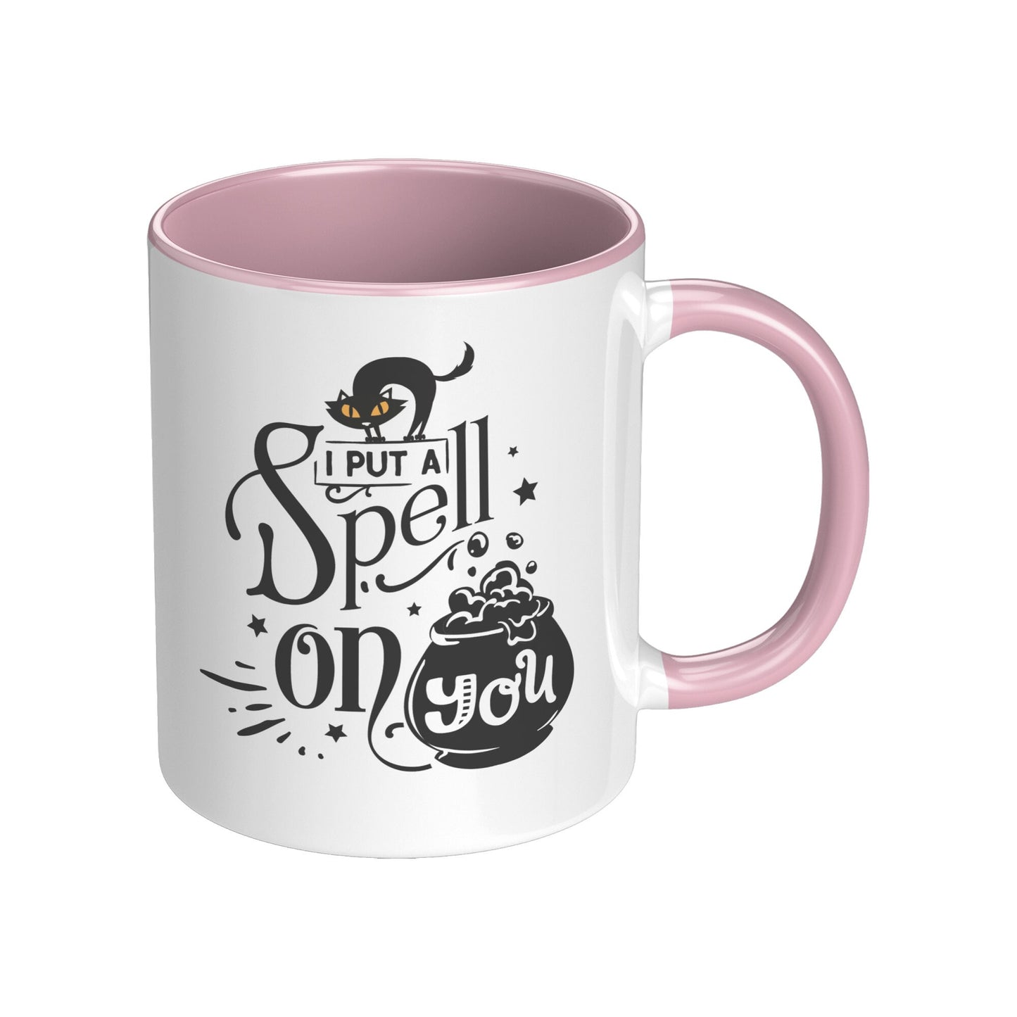 I Put a Spell on You Cat Mug, Halloween Cat Mug, Custom Cat Mug