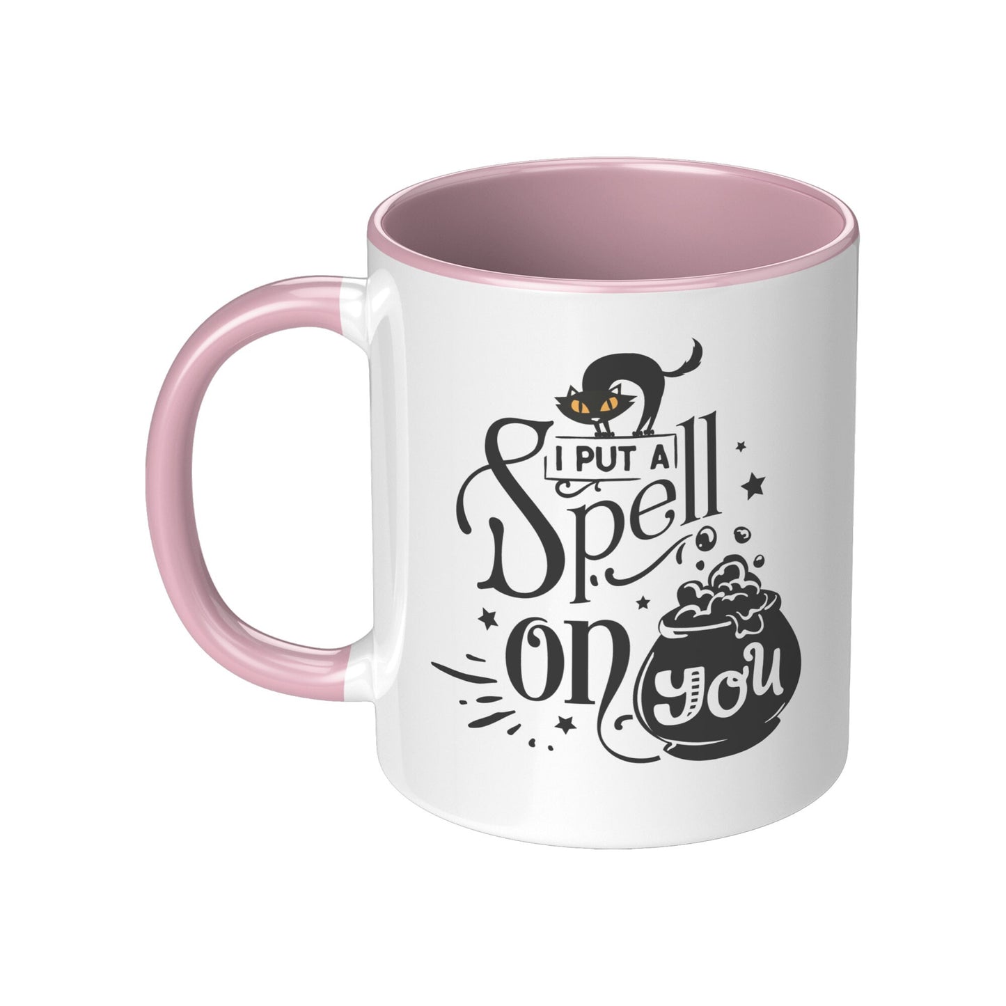 I Put a Spell on You Cat Mug, Halloween Cat Mug, Custom Cat Mug