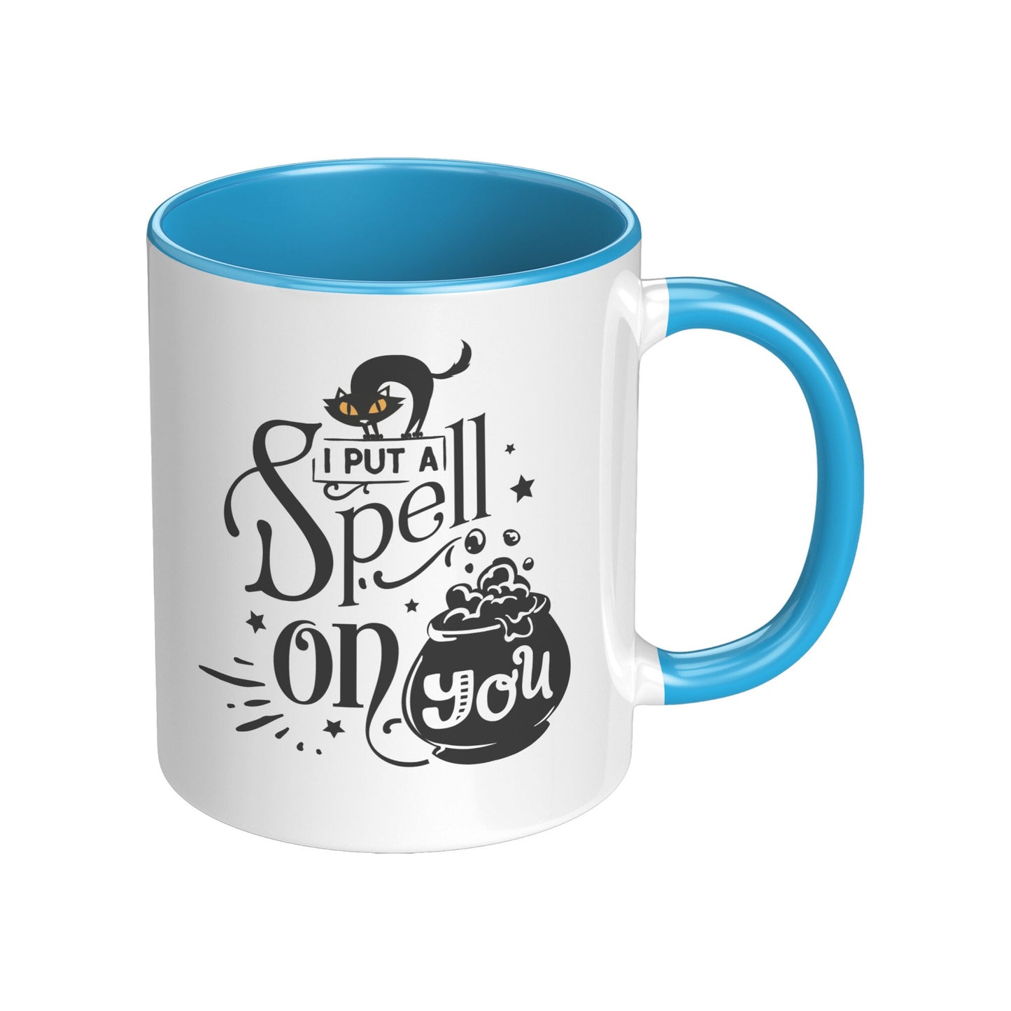 I Put a Spell on You Cat Mug, Halloween Cat Mug, Custom Cat Mug