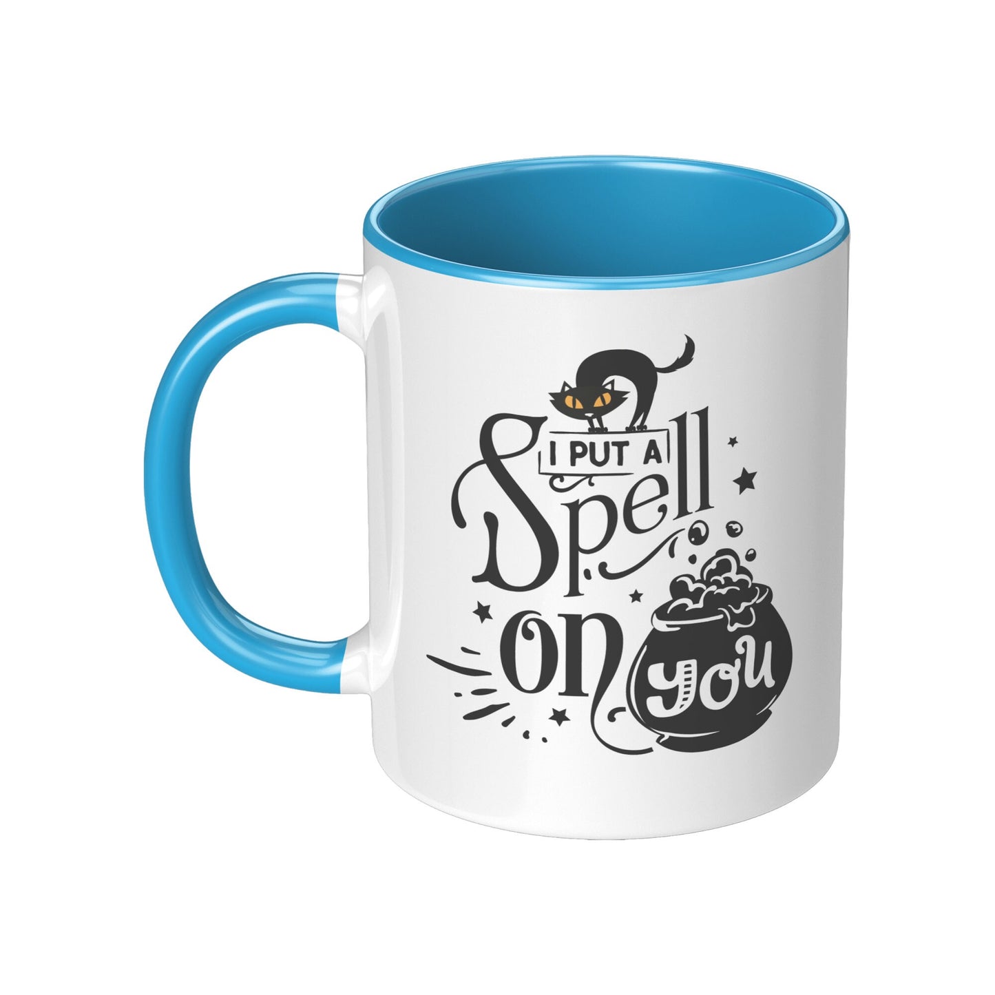 I Put a Spell on You Cat Mug, Halloween Cat Mug, Custom Cat Mug