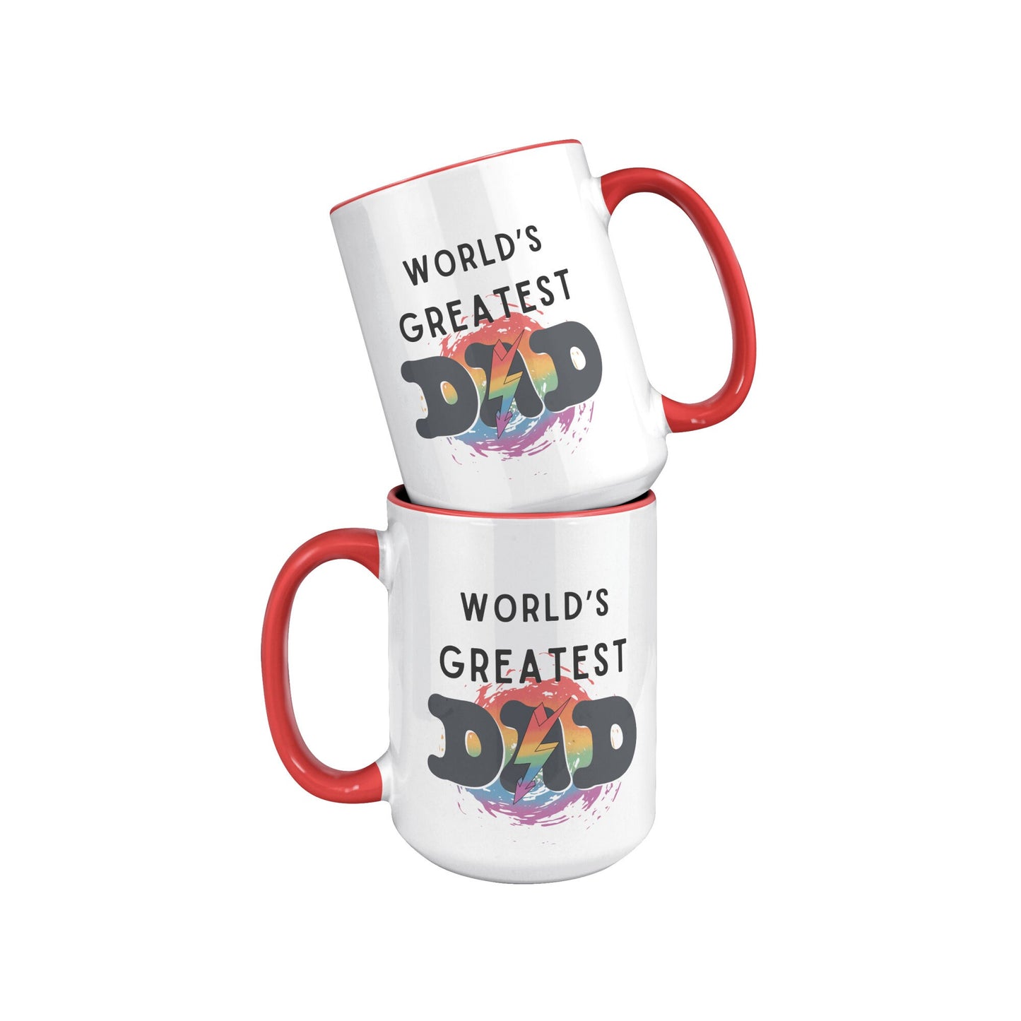 World's Greatest Dad Lighting Bult Mug, Custom Dad Mug, Greatest Dad Mug, World's Greatest Dad Mug, Custom Dad Coffee Mug