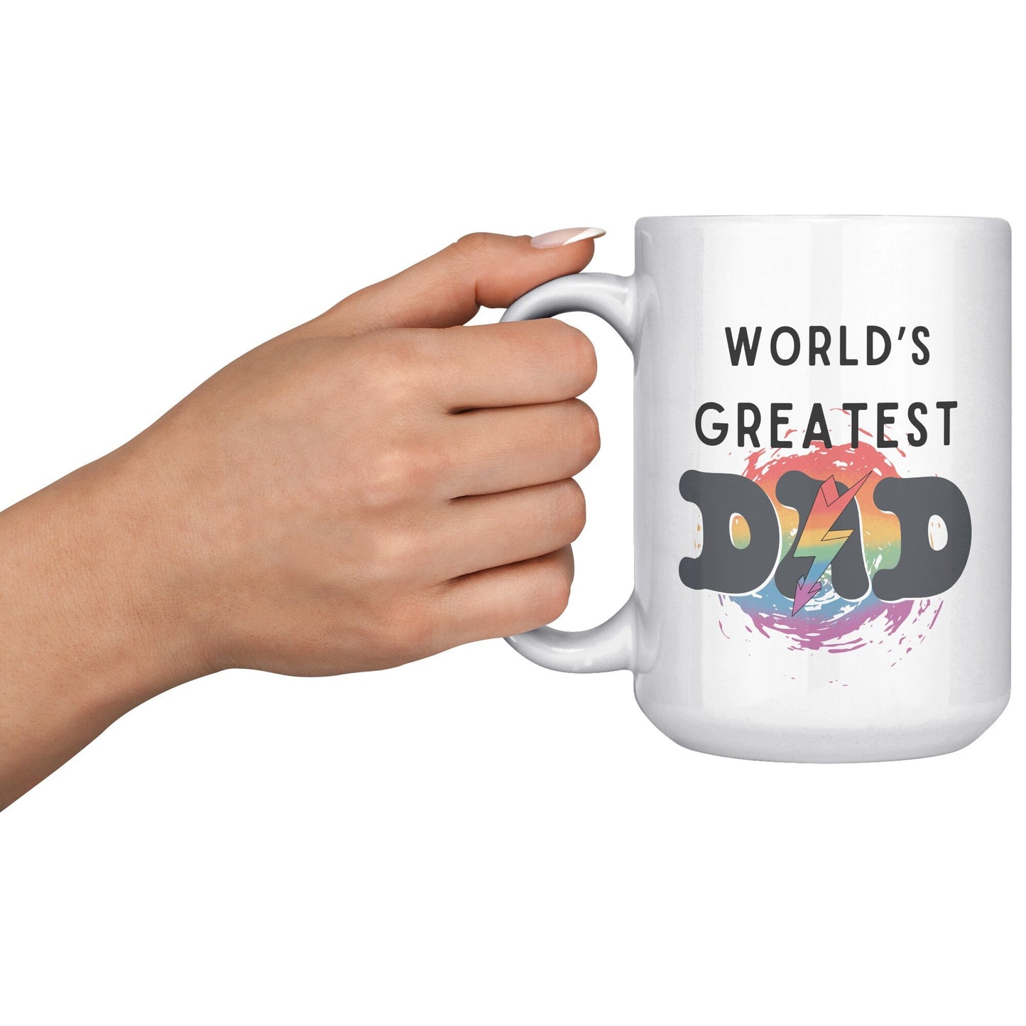 World's Greatest Dad Lighting Bult Mug, Custom Dad Mug, Greatest Dad Mug, World's Greatest Dad Mug, Custom Dad Coffee Mug