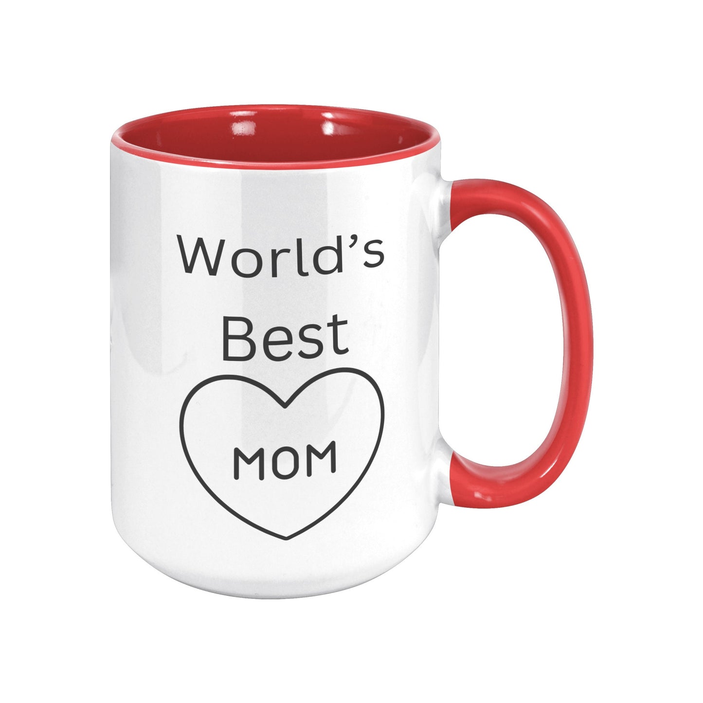 World's Best Mom Heart Mug, Custom Mom Mug, Best Mom Heart Mug, Mother's Day Mug