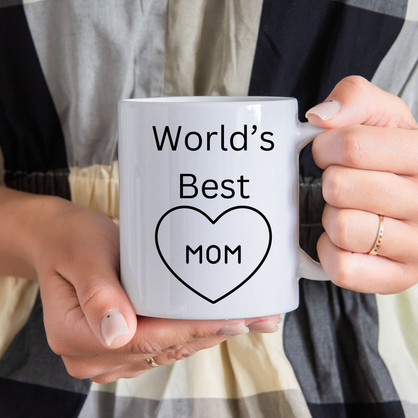 World's Best Mom Heart Mug, Custom Mom Mug, Best Mom Heart Mug, Mother's Day Mug