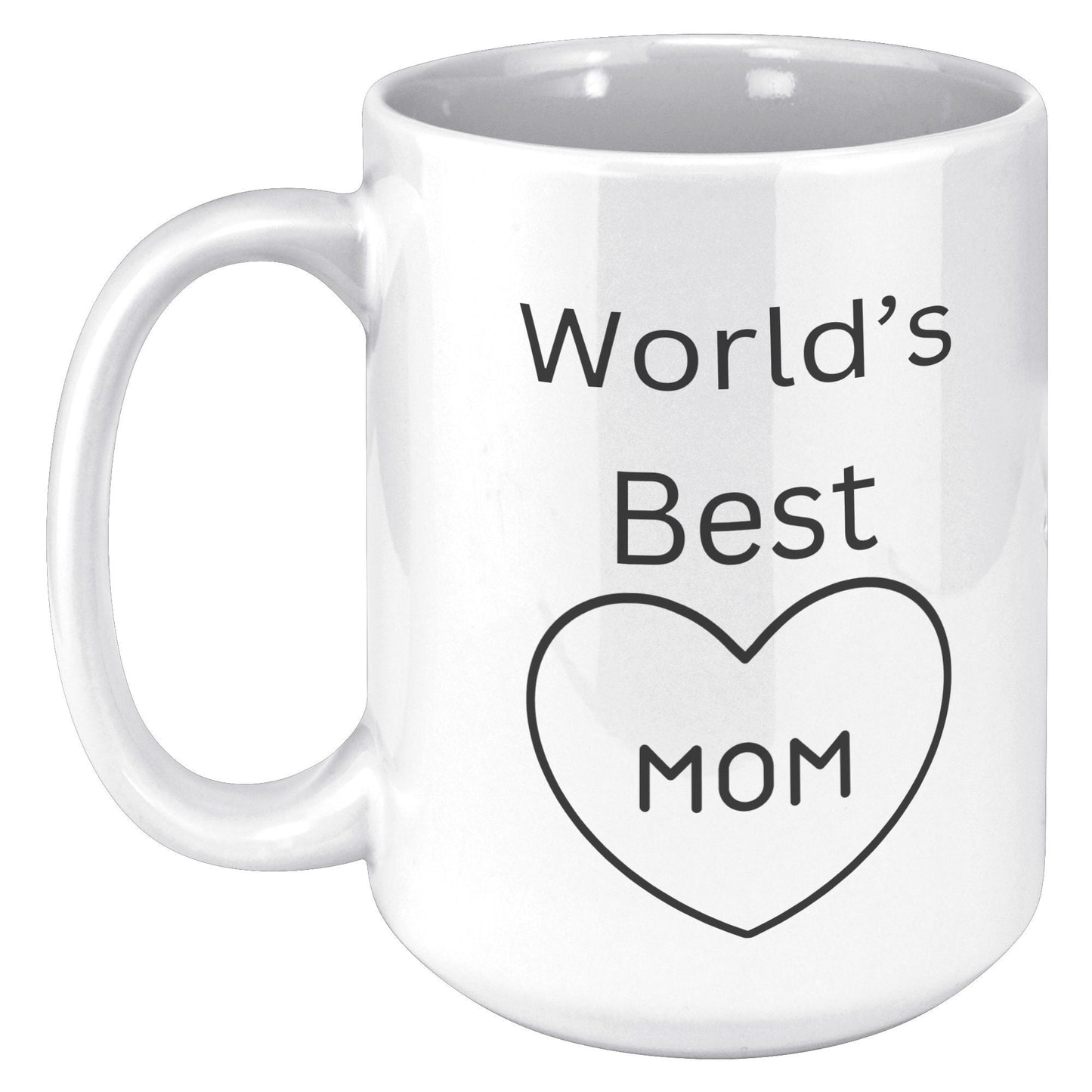 World's Best Mom Heart Mug, Custom Mom Mug, Best Mom Heart Mug, Mother's Day Mug