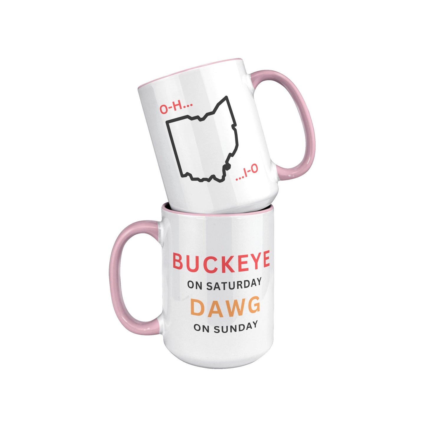 Buckeye On Saturday Dawg On Sunday Mug, Football Mug, Mug, Sports Mug,