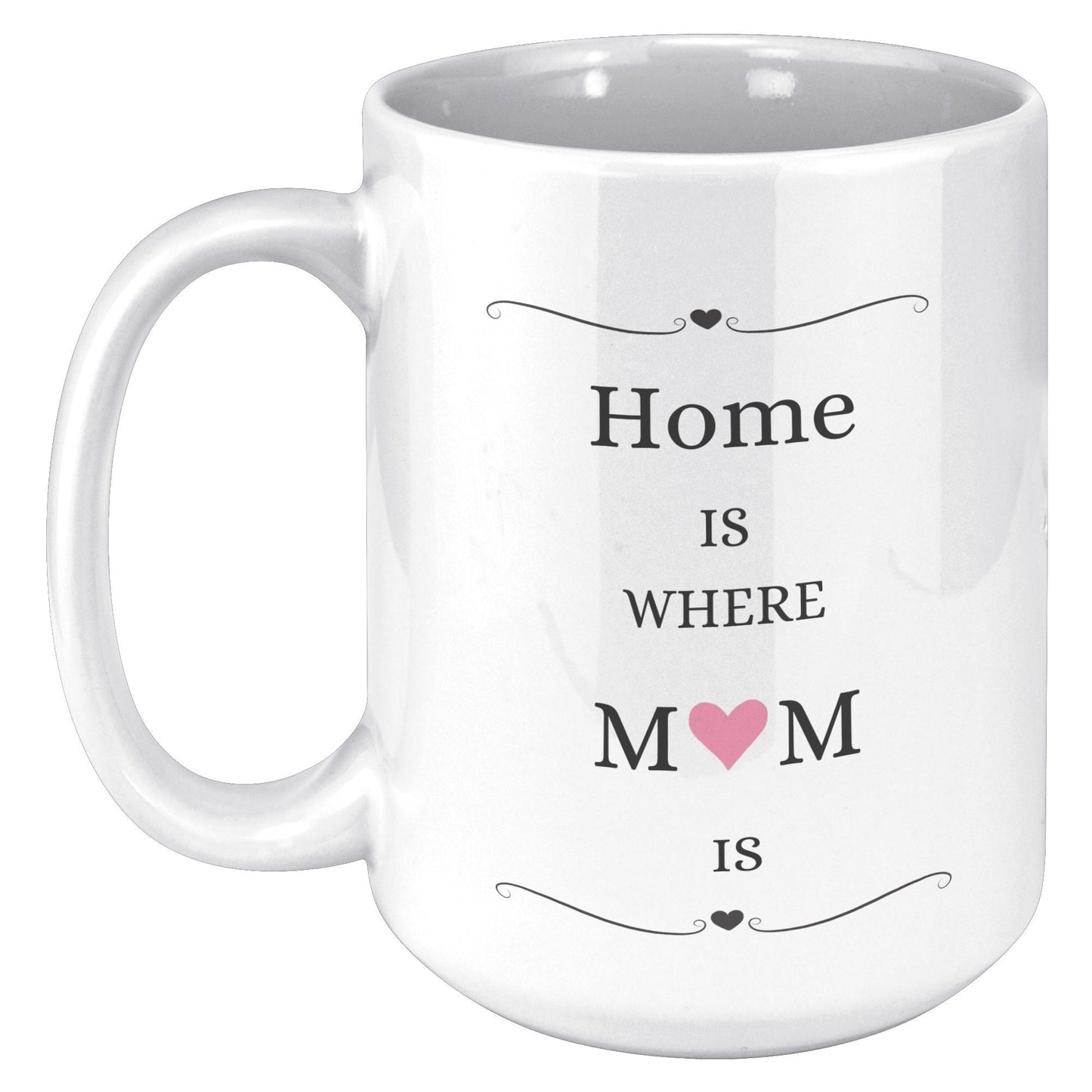 Home Is Where Mom Is Mug, Mom Gift Mug, Mom Heart Mug, Mom Mug Gifts