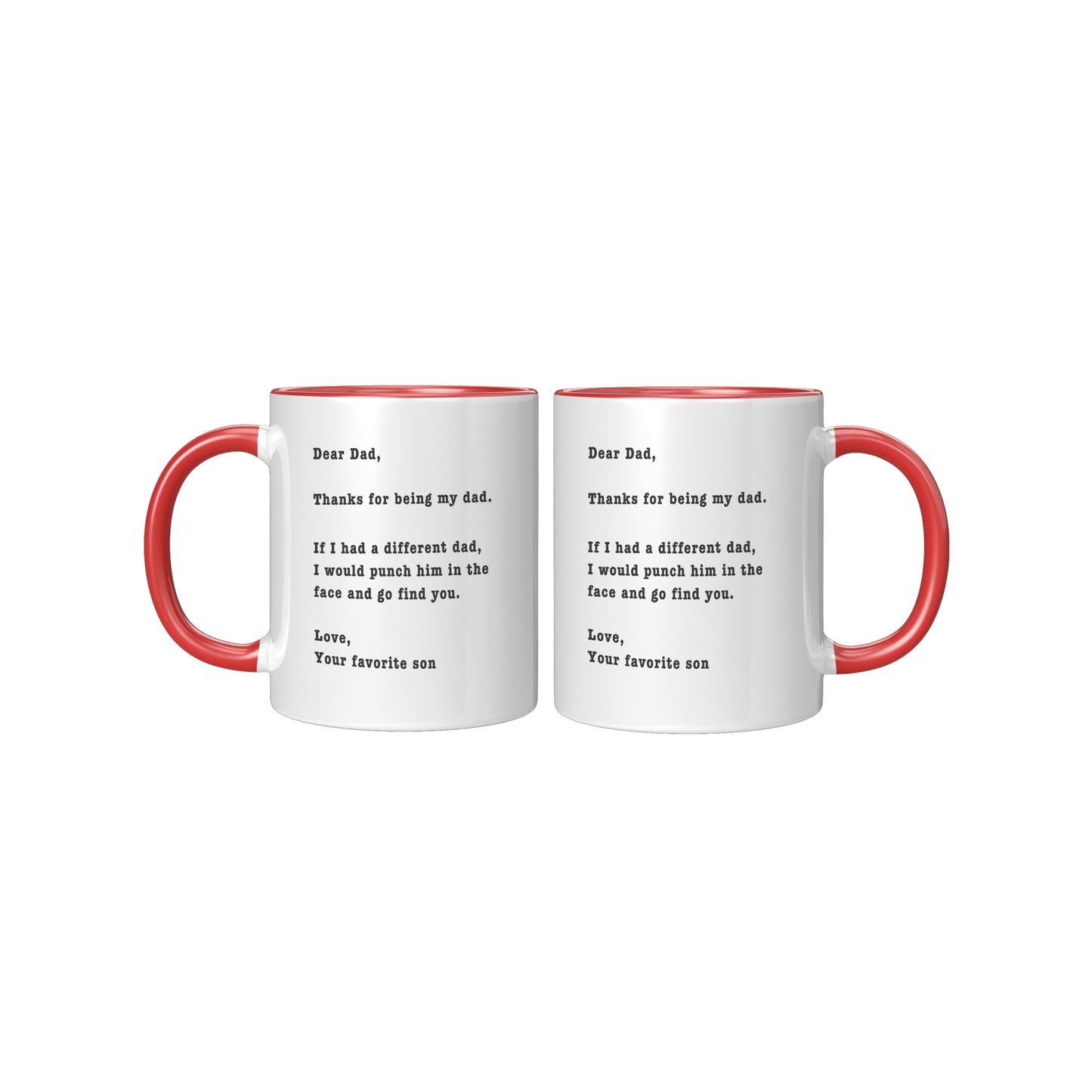 Thanks for Being My Dad - Son Edition, Funny Dad Mug, Dad Funny Holiday Mug, Dad Funny Birthday Mug.