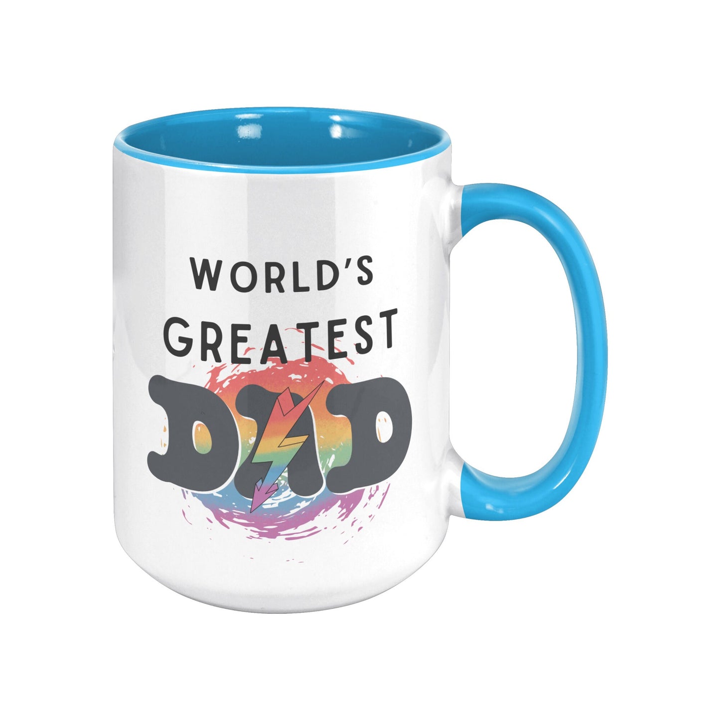 World's Greatest Dad Lighting Bult Mug, Custom Dad Mug, Greatest Dad Mug, World's Greatest Dad Mug, Custom Dad Coffee Mug