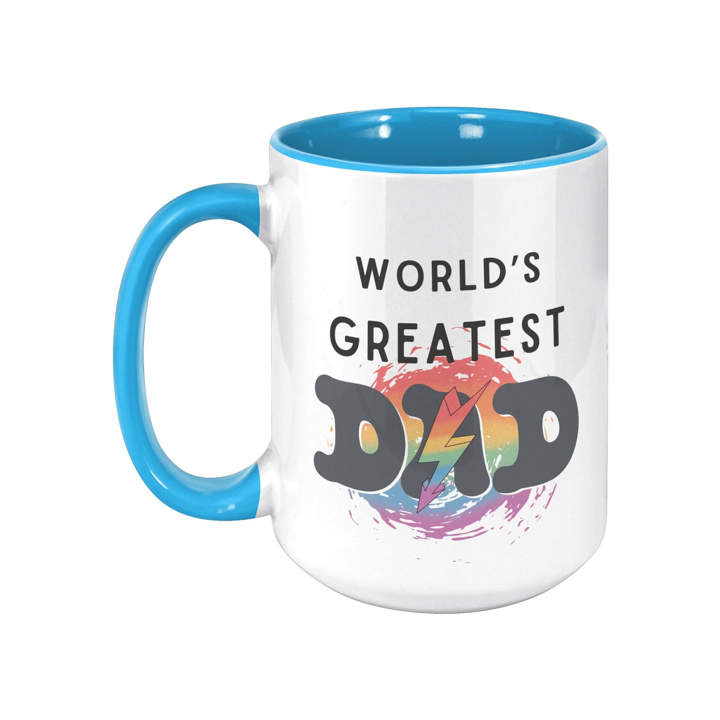 World's Greatest Dad Lighting Bult Mug, Custom Dad Mug, Greatest Dad Mug, World's Greatest Dad Mug, Custom Dad Coffee Mug