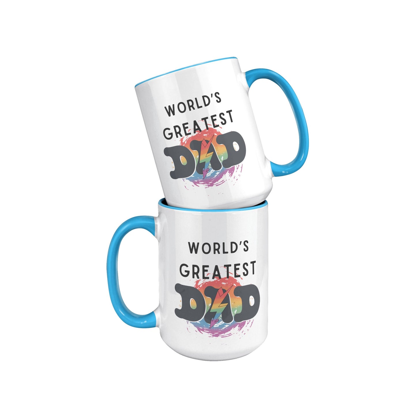 World's Greatest Dad Lighting Bult Mug, Custom Dad Mug, Greatest Dad Mug, World's Greatest Dad Mug, Custom Dad Coffee Mug