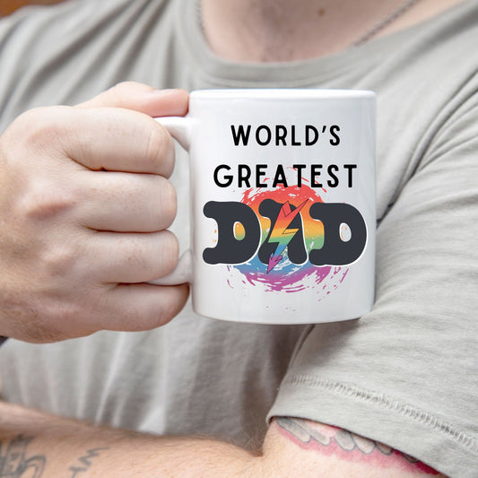 World's Greatest Dad Lighting Bult Mug, Custom Dad Mug, Greatest Dad Mug, World's Greatest Dad Mug, Custom Dad Coffee Mug