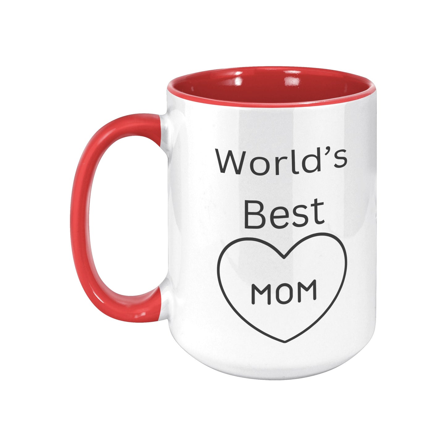 World's Best Mom Heart Mug, Custom Mom Mug, Best Mom Heart Mug, Mother's Day Mug