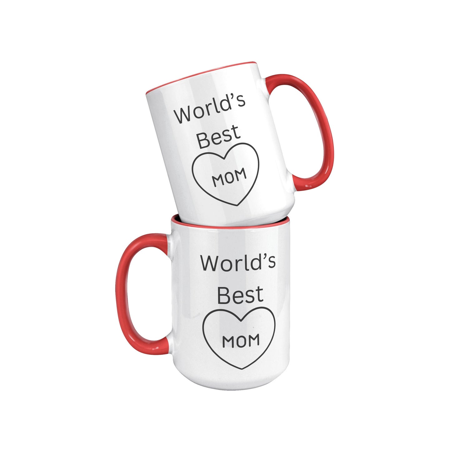 World's Best Mom Heart Mug, Custom Mom Mug, Best Mom Heart Mug, Mother's Day Mug