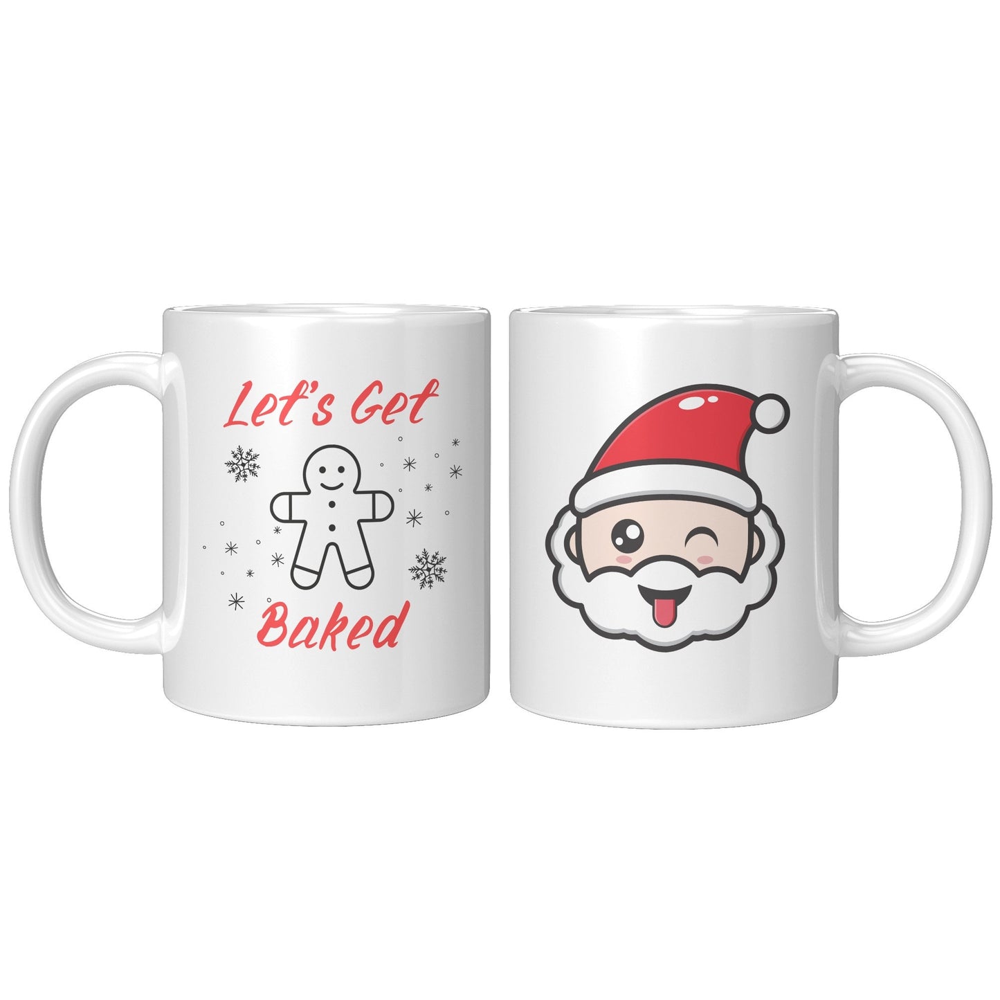 Funny Christmas Mug Let's Get Baked, Let's Get Baked Funny Christmas Mug, Christmas Mug Funny.